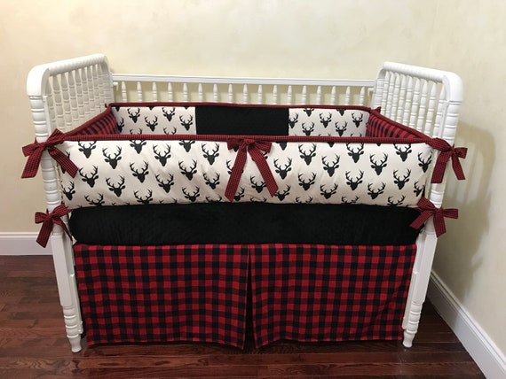 Baby Crib Bedding Set Brandon Boy Crib Bedding Deer Baby Etsy