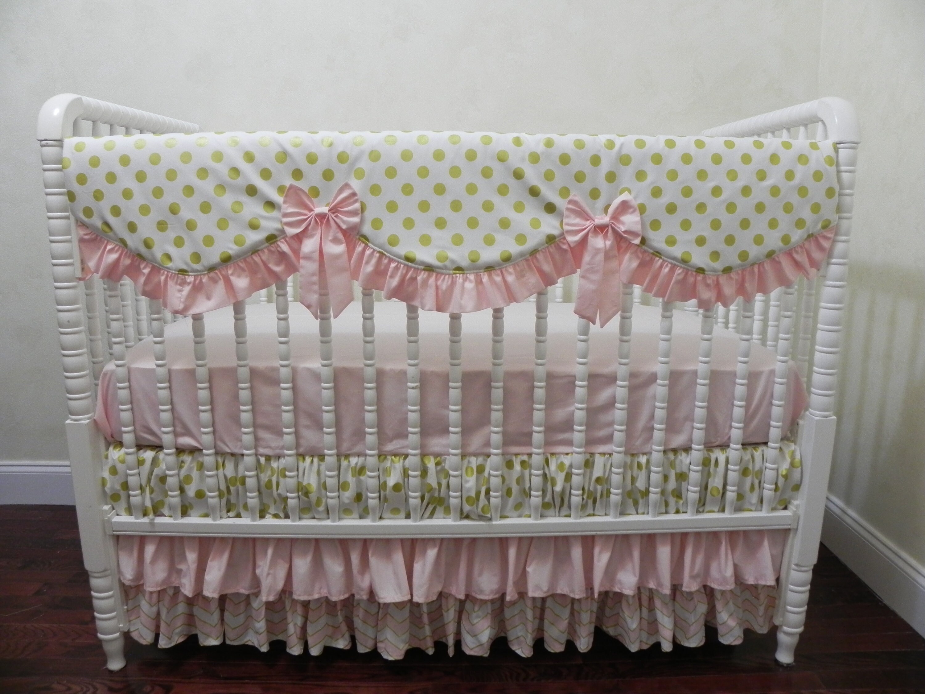 pink and gold baby bedding sets