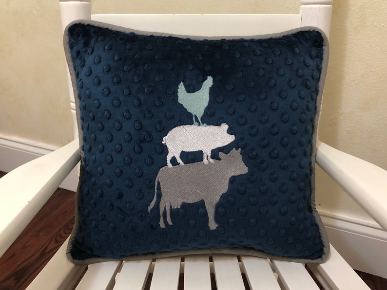 Farm Animals Nursery Accent Pillow Farm Life Nursery Pillow