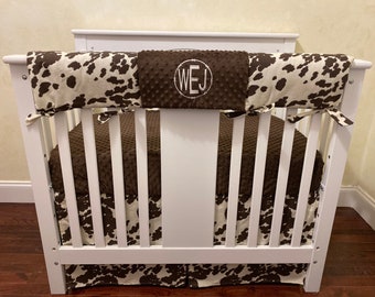 cowhide crib bedding