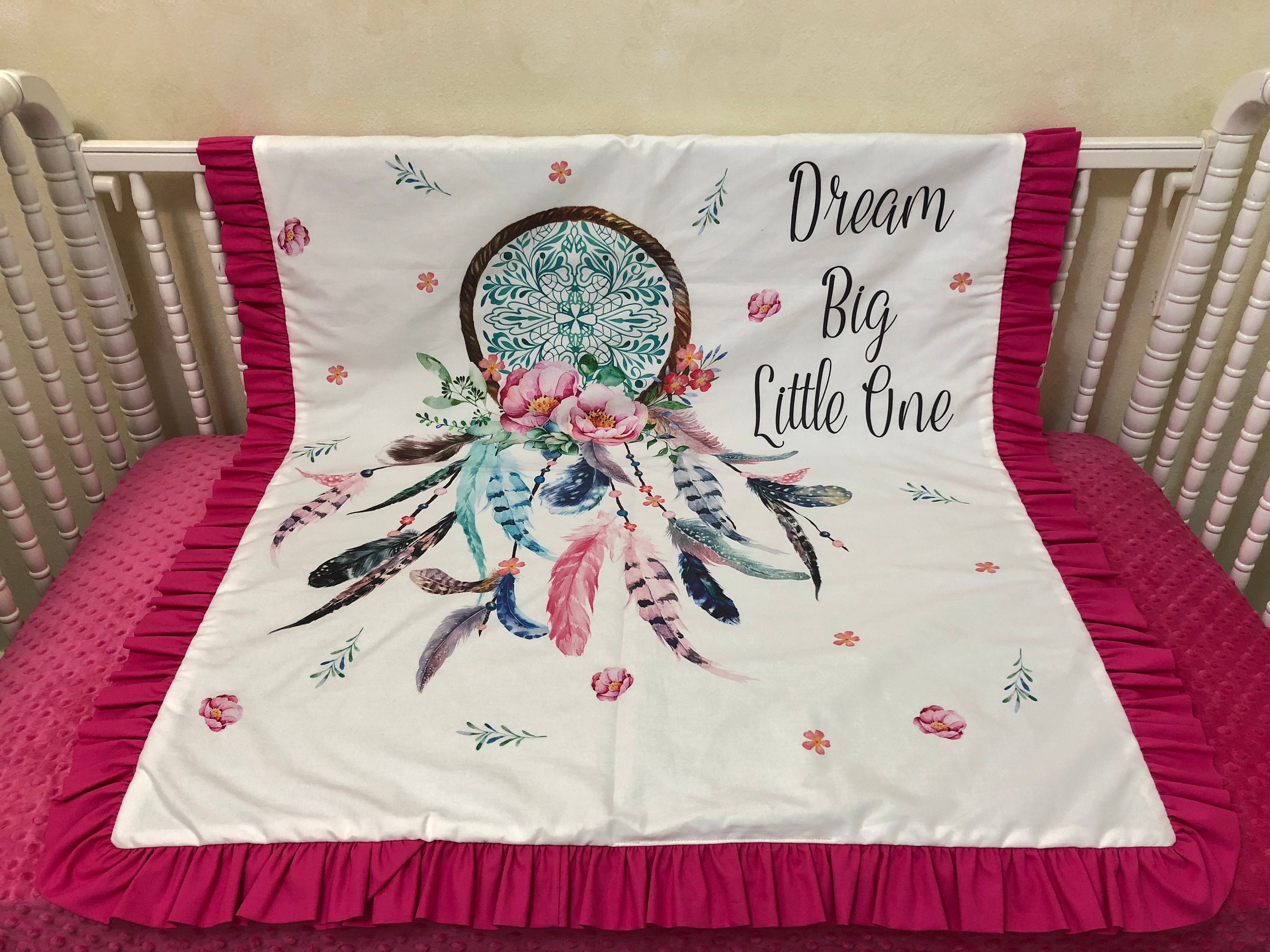 Dream Catcher Baby Bedding Baby Girl Crib Bedding Feathers Etsy