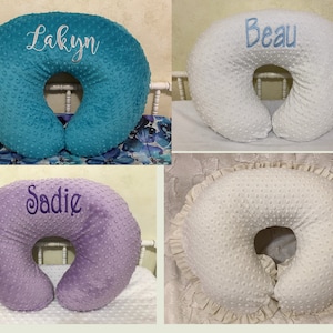 Minky Dot Nursing Pillow Cover, Baby Girl Nursing Pillow Cover, Baby Boy Nursing Pillow Cover, Breastfeeding Pillow Cover