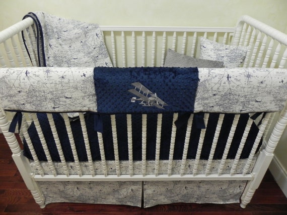 baby aviator crib bedding set