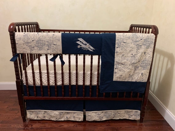 Airplane Crib Bedding Set Boy Baby 