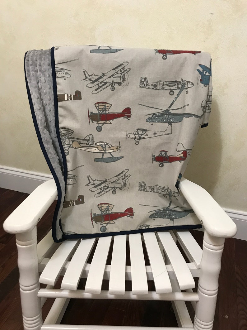Airplane Baby Bedding Set Benjamin Boy Baby Bedding Etsy