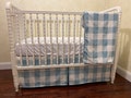 Blue Buffalo Plaid Boy Baby Bedding, Standard or Mini Crib, Choose Your Pieces