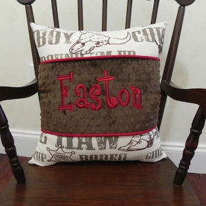 Cowboy Nursery Pillow - Specialty Pillow with Monogram or Name