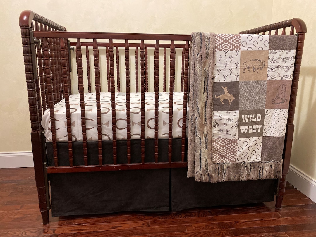 Western Crib Bedding, Cowboy Wild West Baby Bedding, Baby Boy Crib