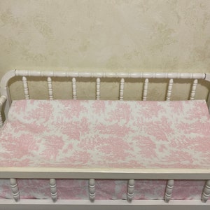 Changing Pad Cover- Pink Toile, Blue Toile Changing Pad Cover, Baby Bedding Nursery Accessories, Baby Shower Gift