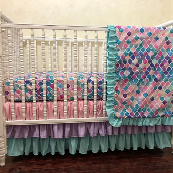 Aqua Baby Bedding Etsy