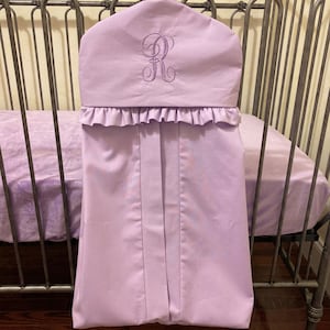 Diaper Stacker - Hanger Style Diaper Stacker in Solid Lavender, Baby Girl Nursery Diaper Holder