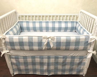 gingham baby bedding