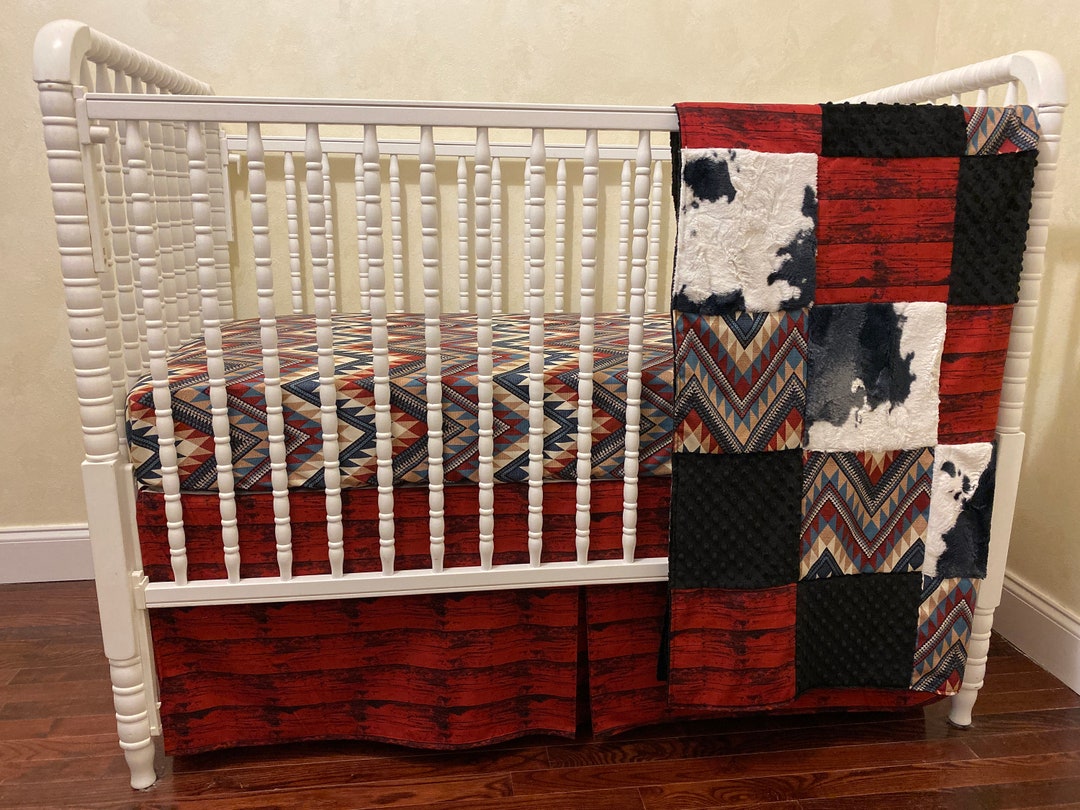 Baby Boy Western Crib Bedding Cowboy Baby Bedding Black Etsy