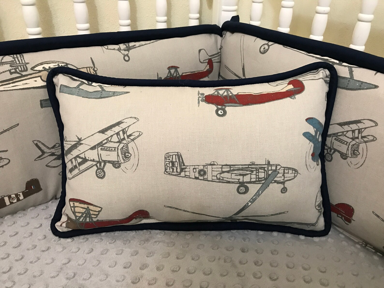 Airplane Baby Bedding Set Benjamin Boy Baby Bedding Etsy