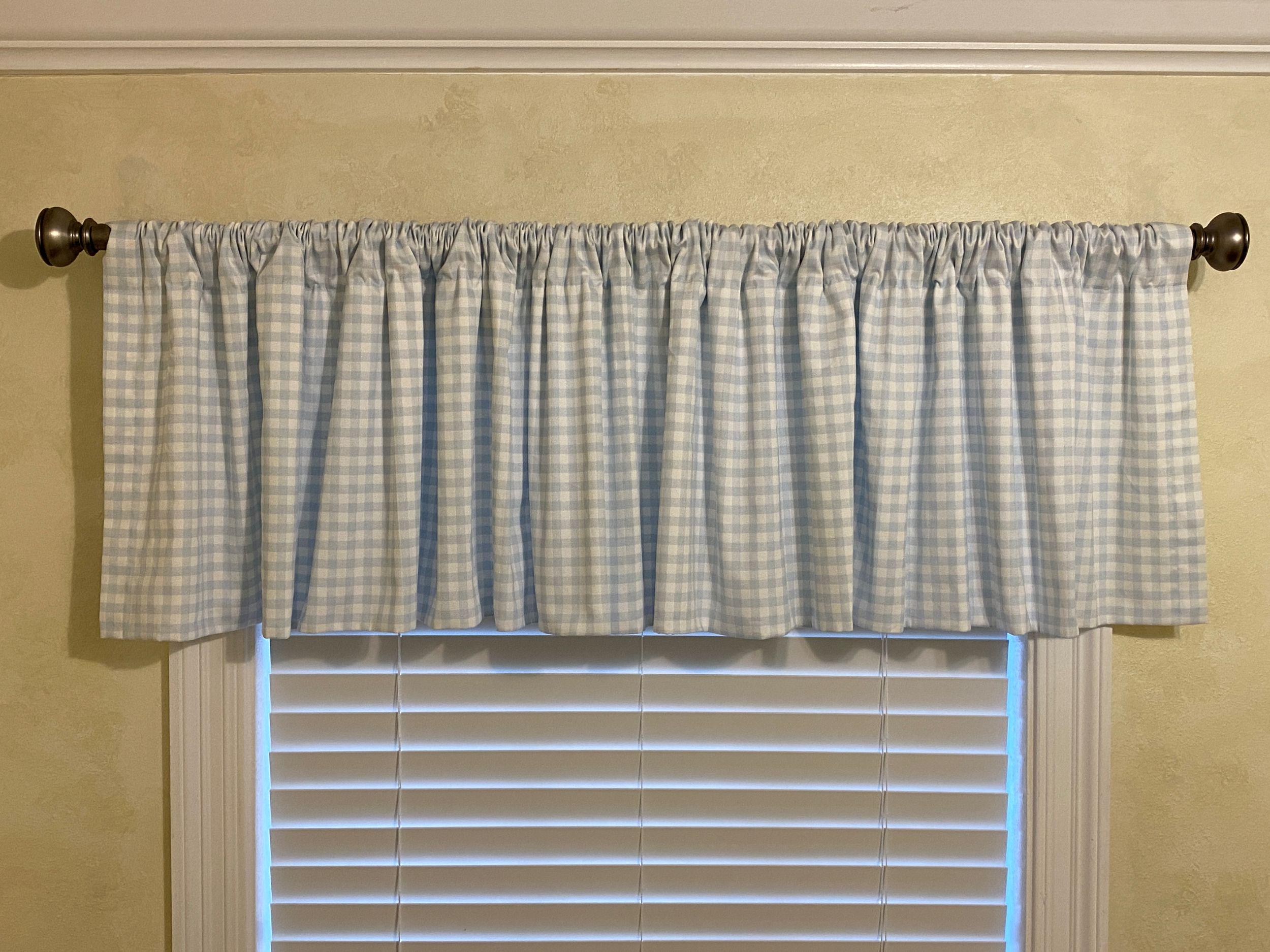 Gingham Window Valance: Gingham Check Curtain - Etsy
