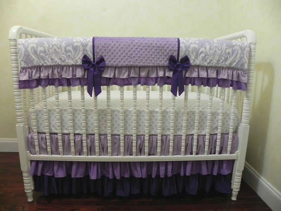 purple crib bedding