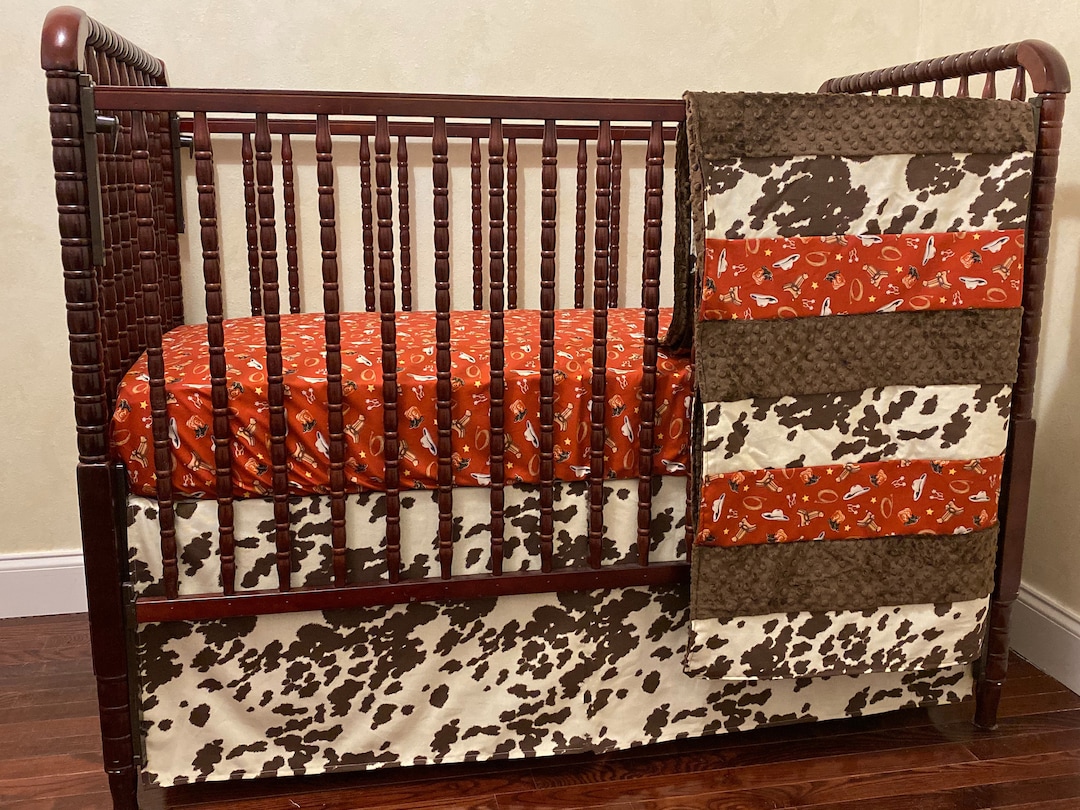Cowboy Baby Bedding, Western Crib Bedding, Boy Baby Bedding Set, Western Nursery Bedding, Rodeo