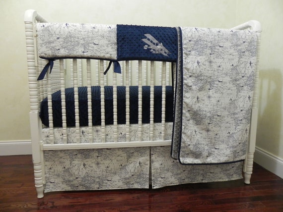 baby aviator crib bedding set