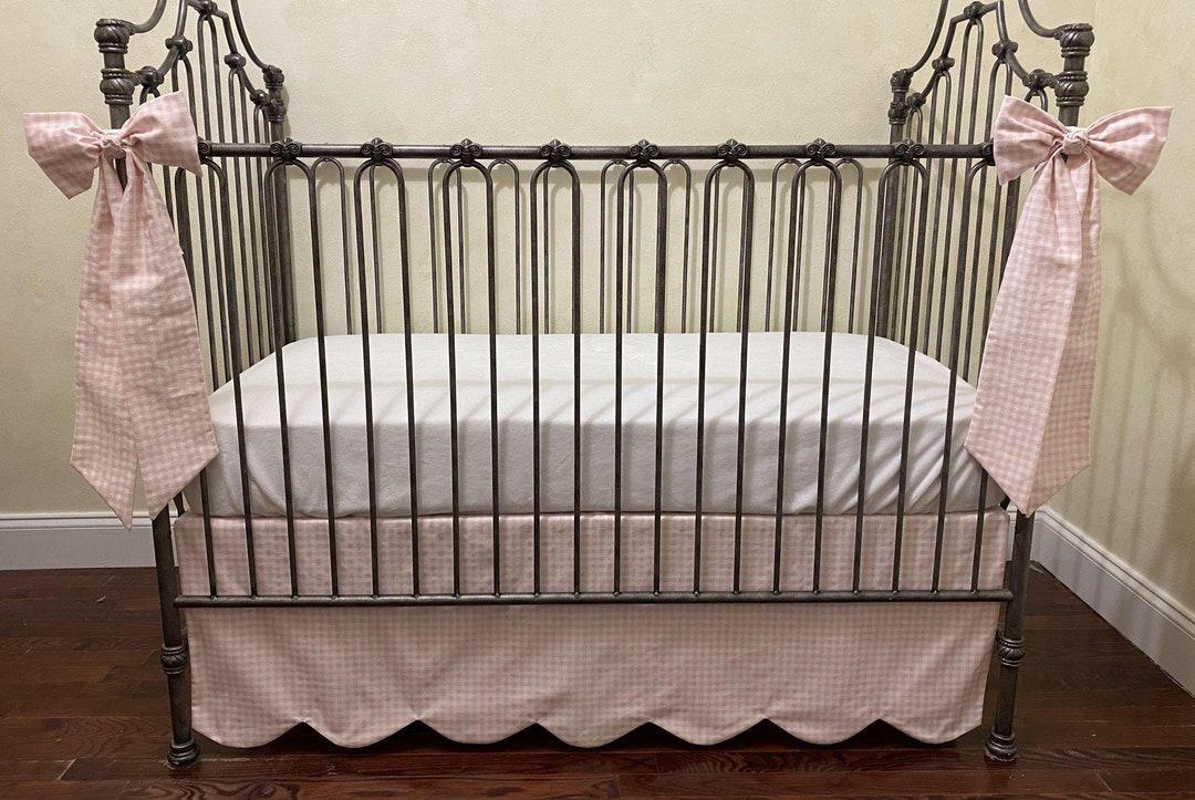 Crib Skirt - Blush Gingham main image 0