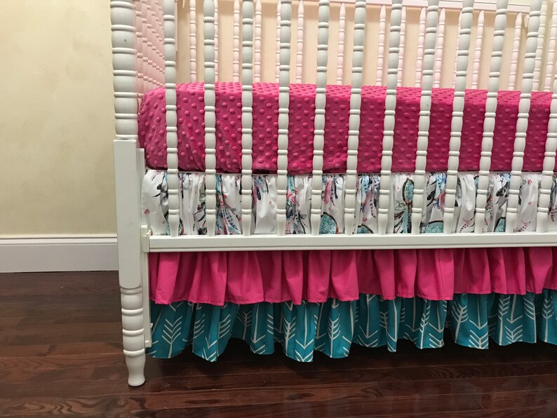Dream Catcher Baby Bedding Baby Girl Crib Bedding Feathers Etsy
