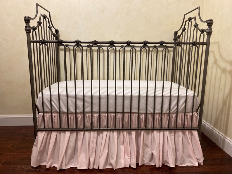 Custom Crib Skirt Gathered Ruffled Style Cotton Crib Skirt Etsy