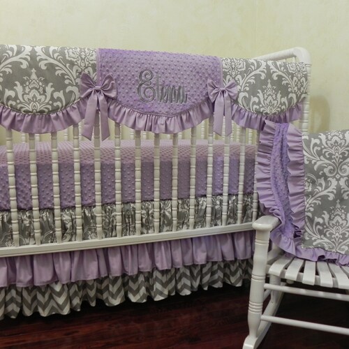 Lavender Crib Bedding Set Macy Girl Baby Bedding Lavender Etsy