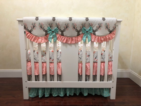 floral deer crib bedding