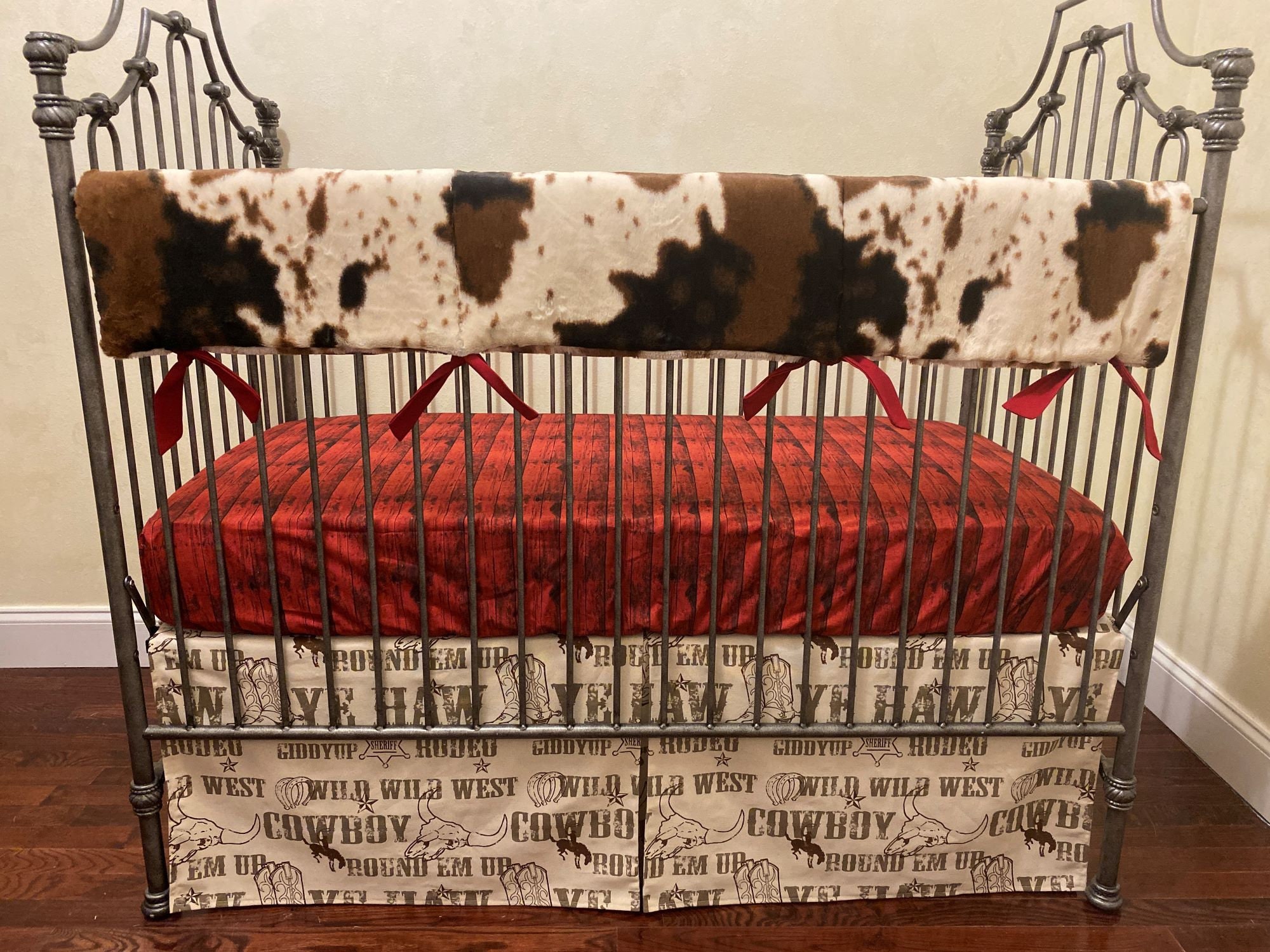 Baby Boy Western Crib Bedding Cowboy Baby Bedding Brown Etsy