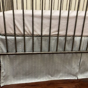 Tallulah Stripe Crib Skirt, Baby Boy Crib Skirt, Baby Girl Crib Skirt - Choose Your Color