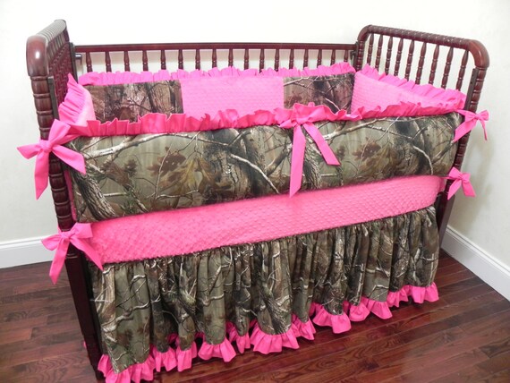 Girl Camo Crib Bedding Set Mary Elizabeth Girl Baby Bedding Etsy