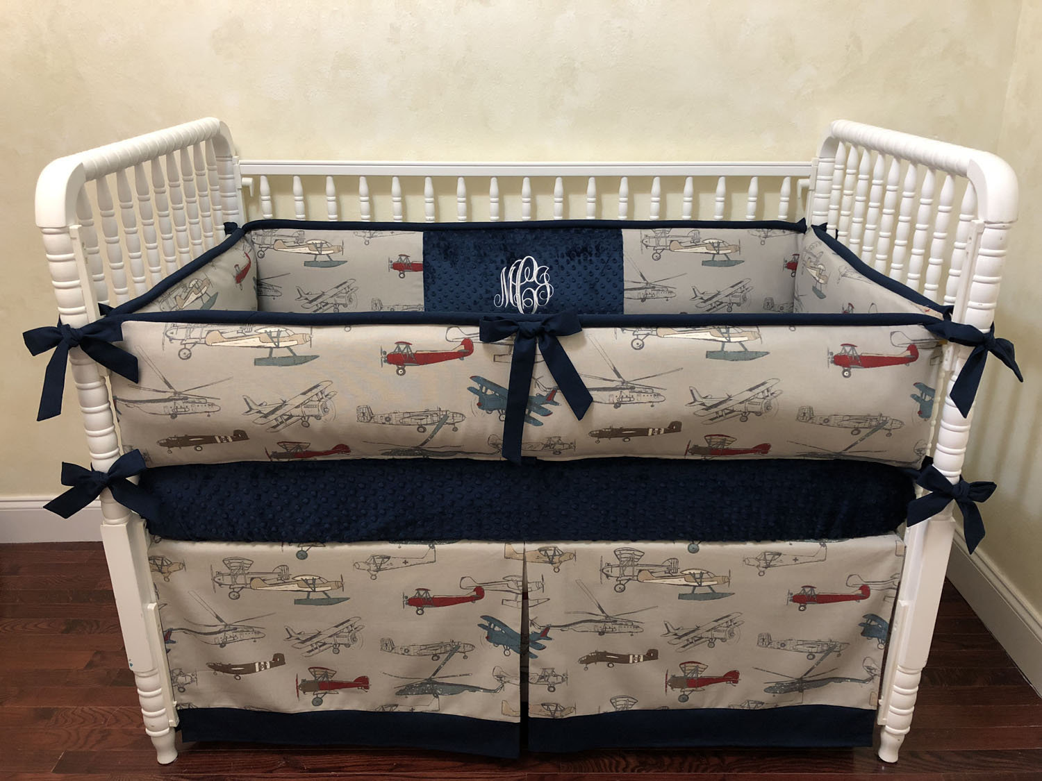 Airplane Crib Bedding Baby Boy Airplane Bedding Custom Baby Etsy