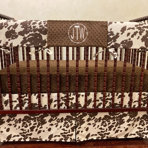 cowhide crib bedding