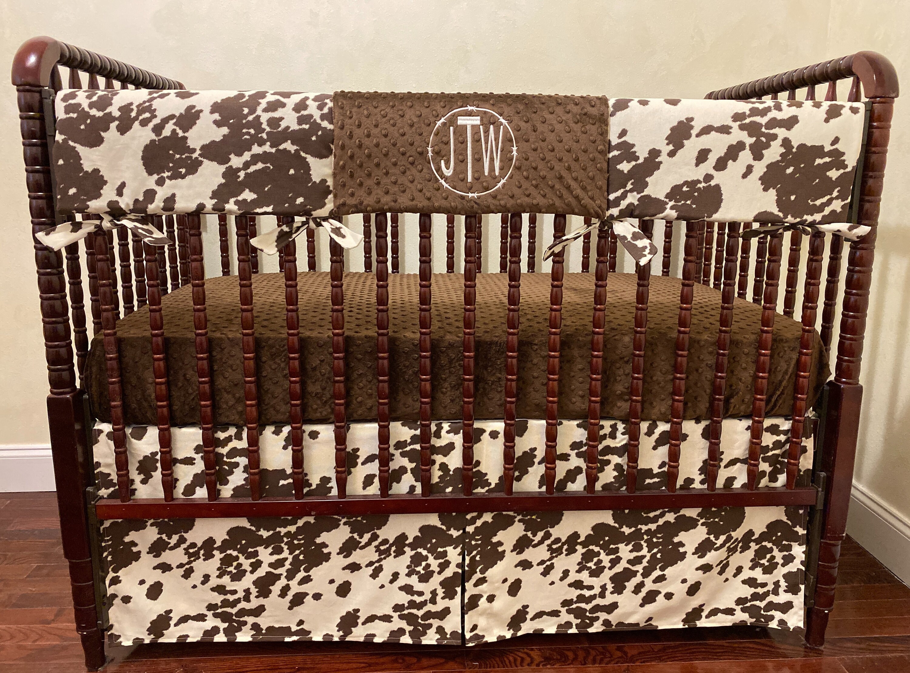 Cowhide Crib Bedding Pony Hide Boy Baby Bedding Cowboy Baby Etsy