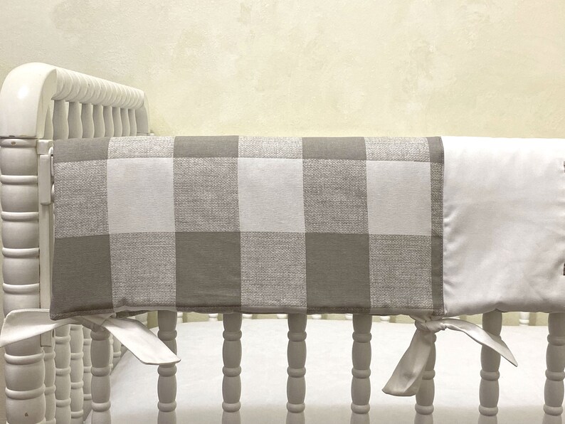 Buffalo Plaid Crib Bedding Set Boy Baby Bedding Taupe ...