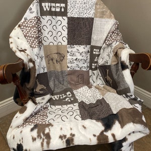 Cowboy Crib Blanket, Toddler Blanket, Cowboy Throw Blanket, Boy Western Nursery, Boy Western Bedroom