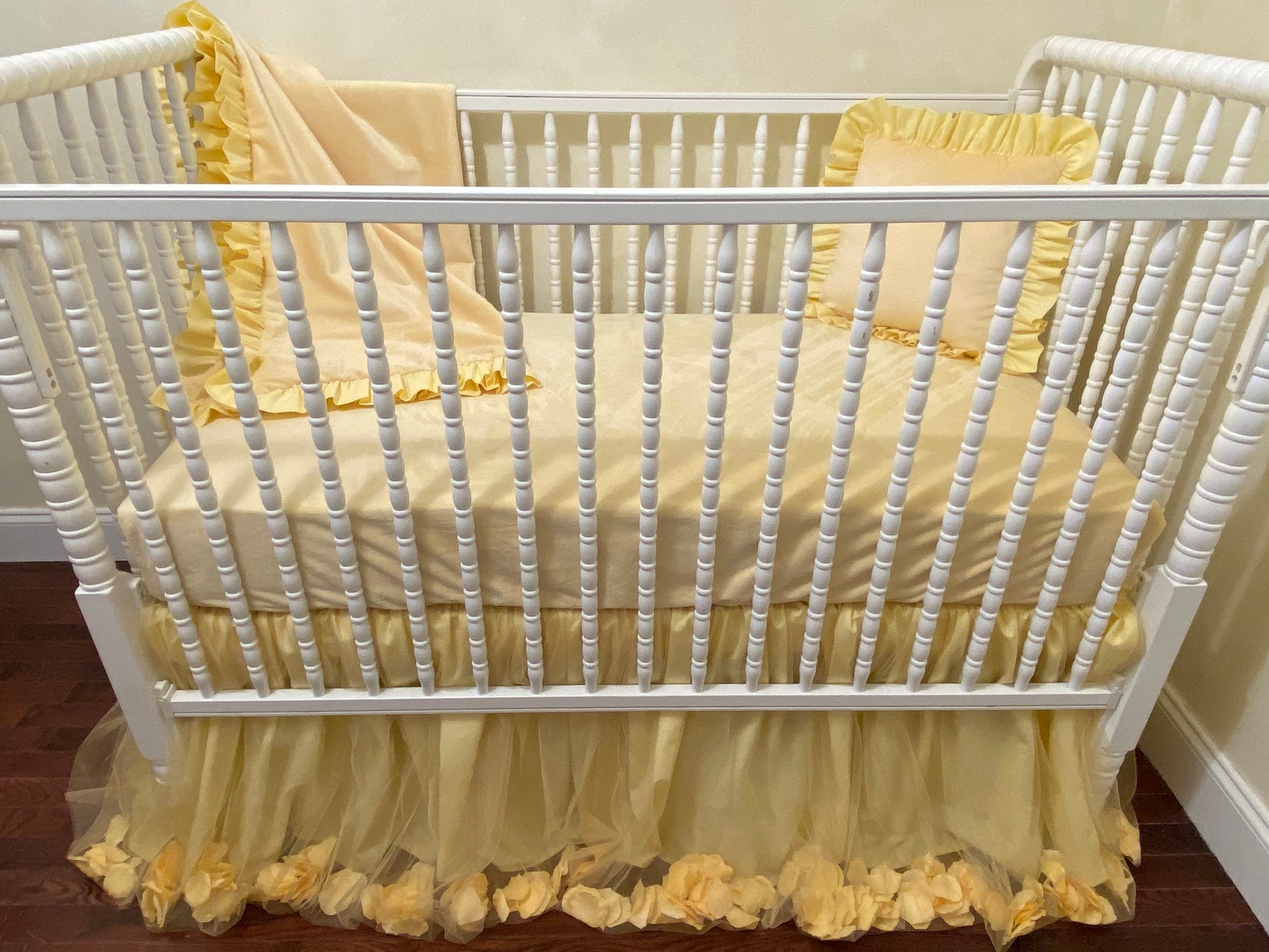 Baby Girl Crib Bedding Light Yellow Baby Bedding Girl Crib Etsy
