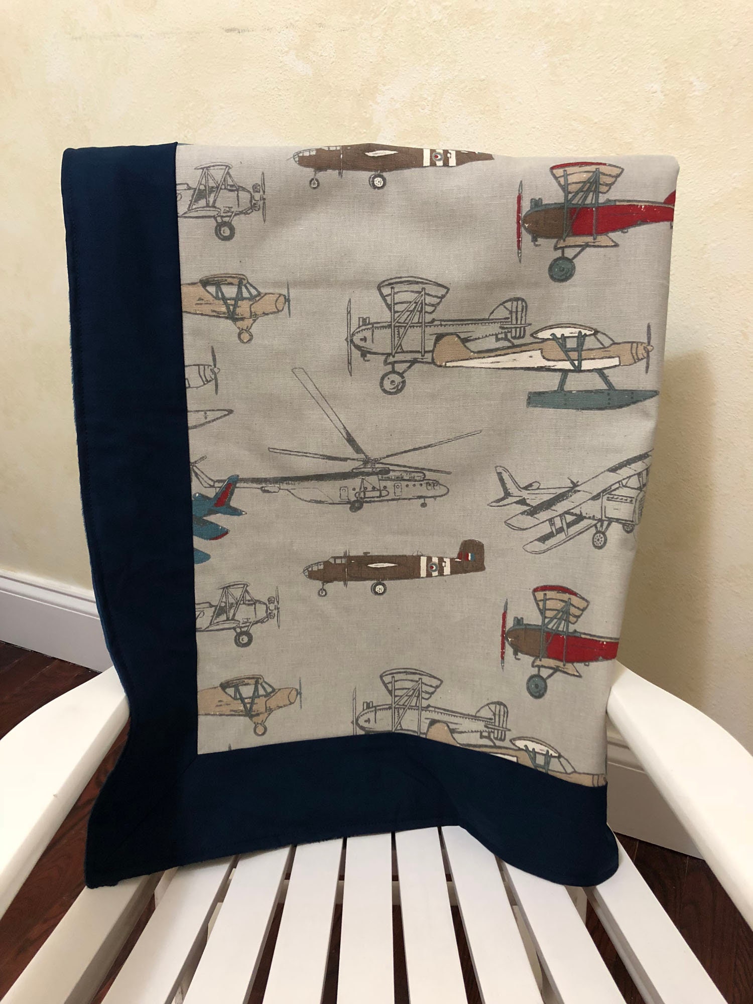 Airplane Crib Bedding Baby Boy Airplane Bedding Custom Baby Etsy