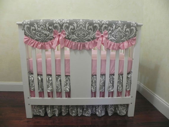 mini crib bedding for girls