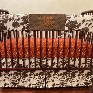 cowhide crib bedding