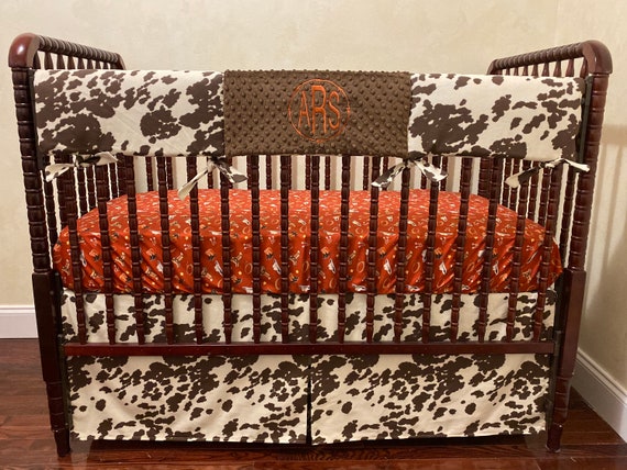 cowhide crib bedding