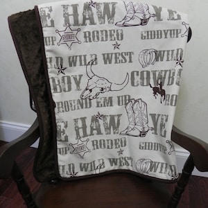 Cowboy Baby Blanket, Cowboy Crib Blanket