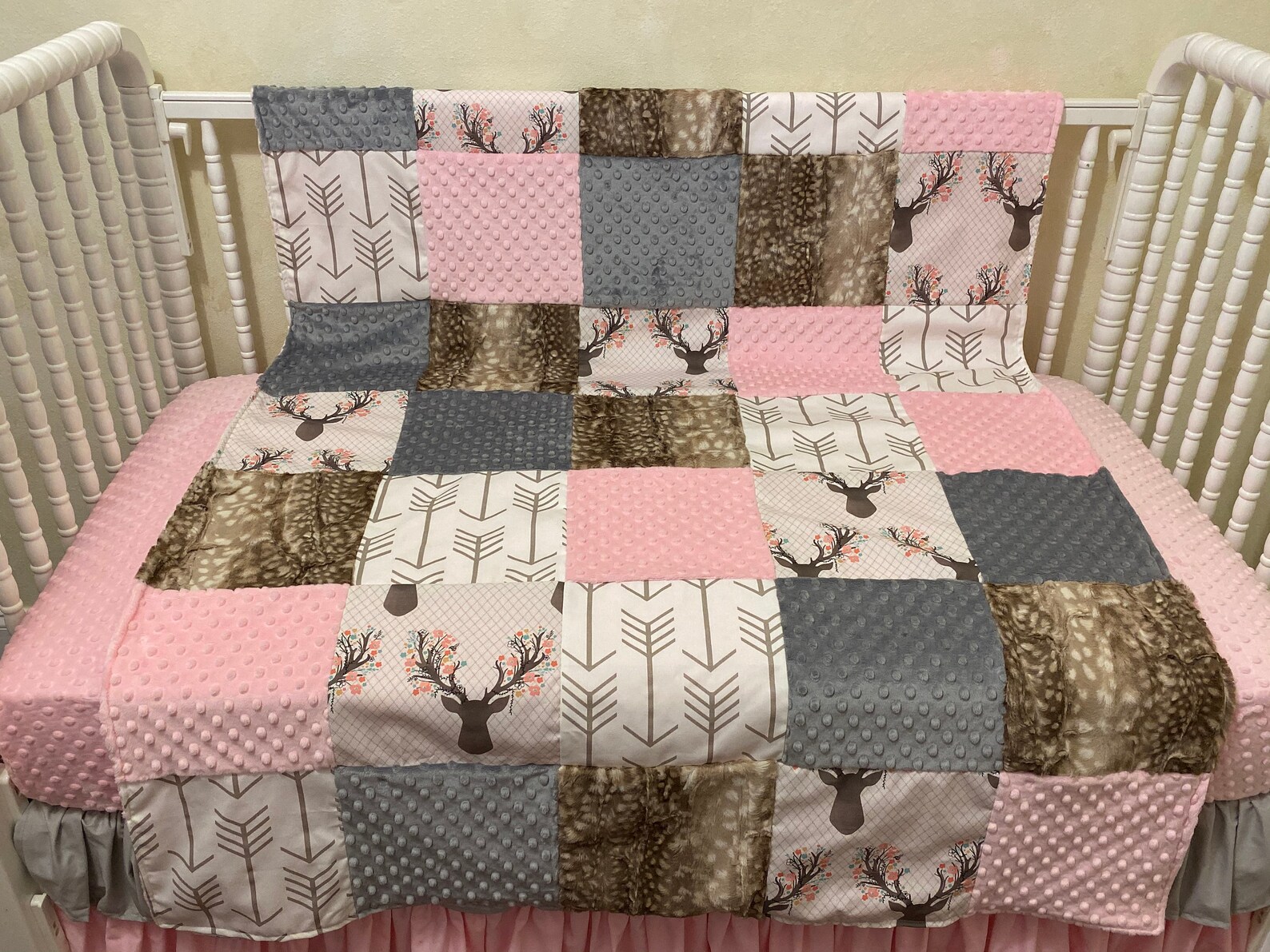 Girl Woodland Baby Bedding Woodland Nursery Bedding Baby Etsy