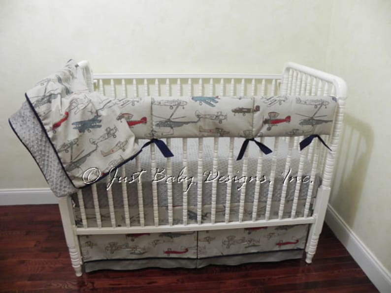 airplane crib bedding set