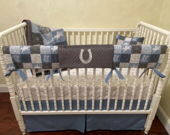 denim crib bedding