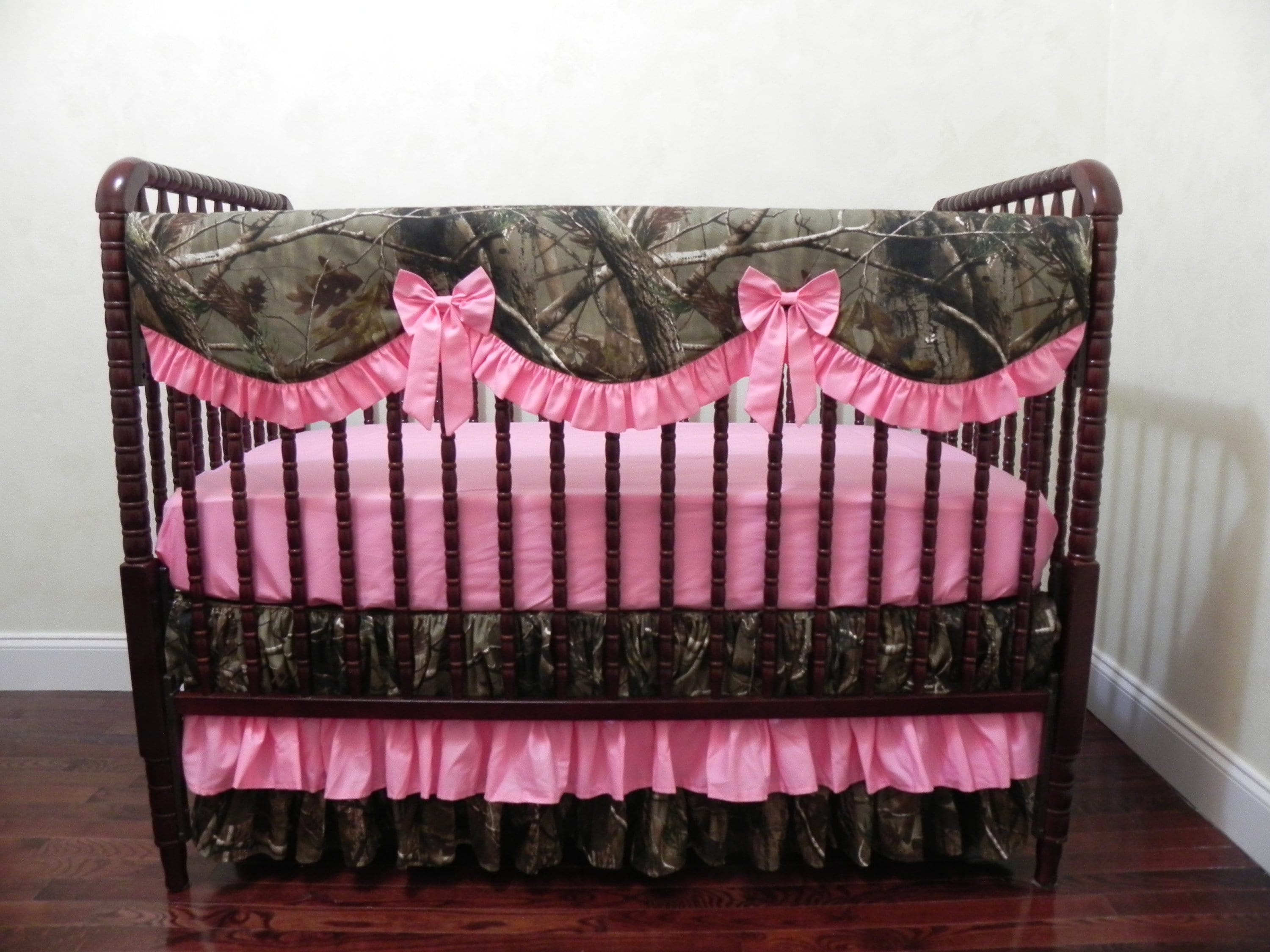 camouflage girl crib bedding