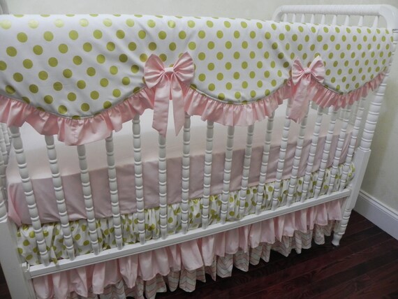 pink and gold baby bedding sets