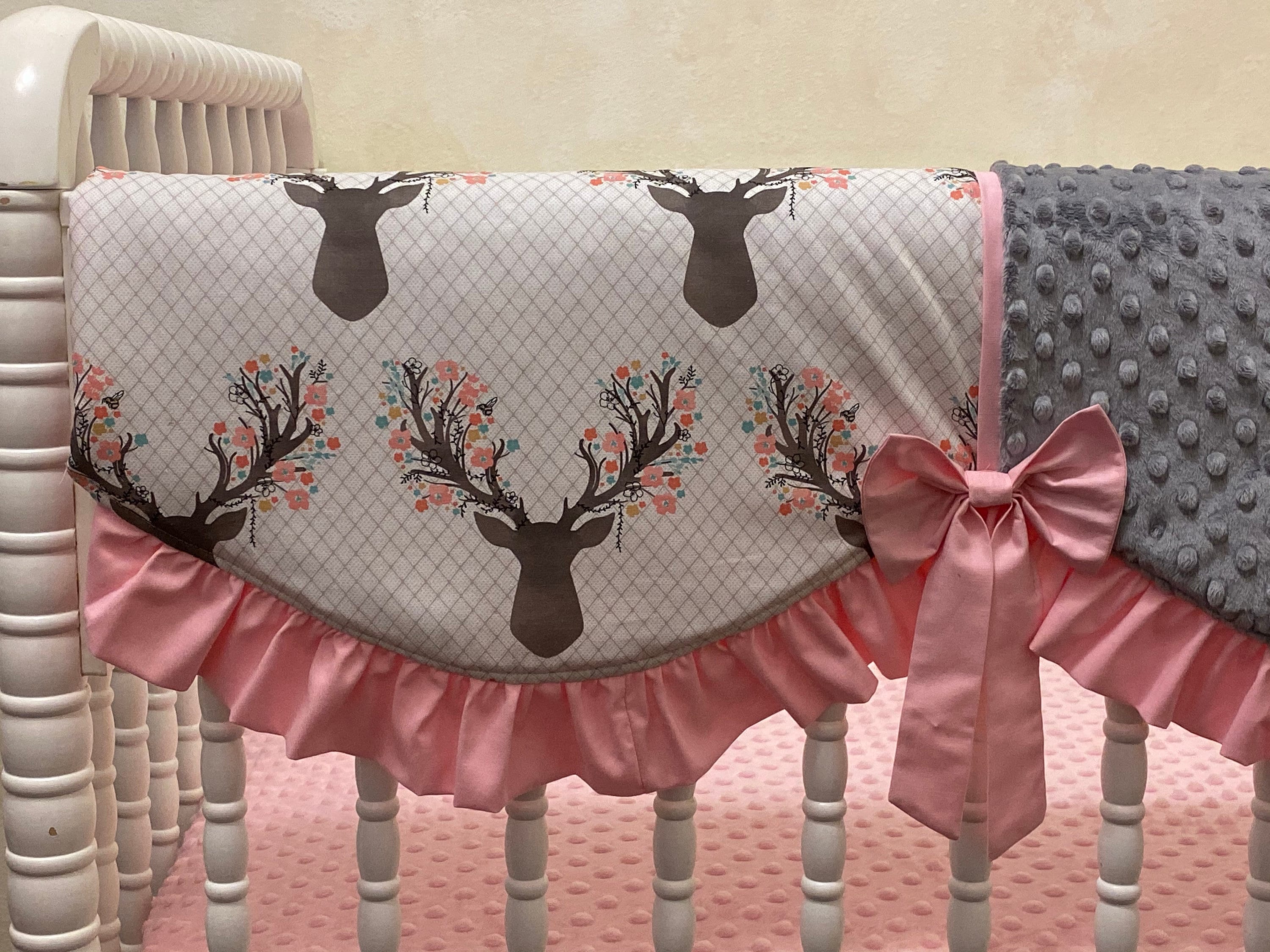 Girl Woodland Baby Bedding Woodland Nursery Bedding Baby Etsy