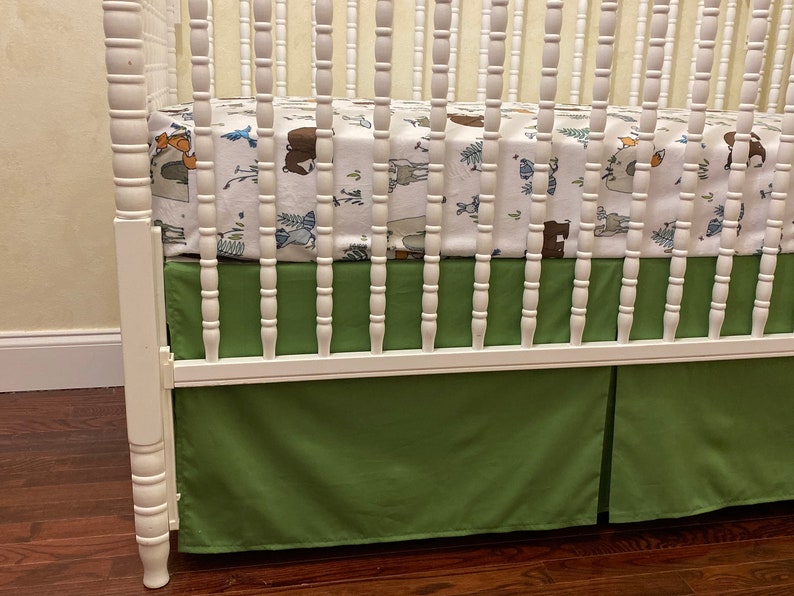 Baby Boy Woodland Friends Crib Bedding Green Crib Bedding Etsy