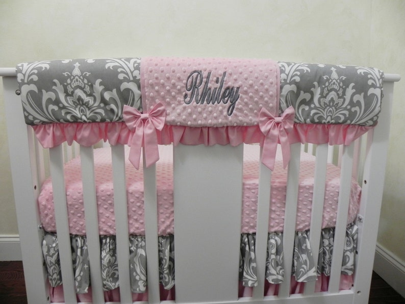 Baby Girl MINI CRIB Bedding Girl Mini Crib Baby Bedding Etsy