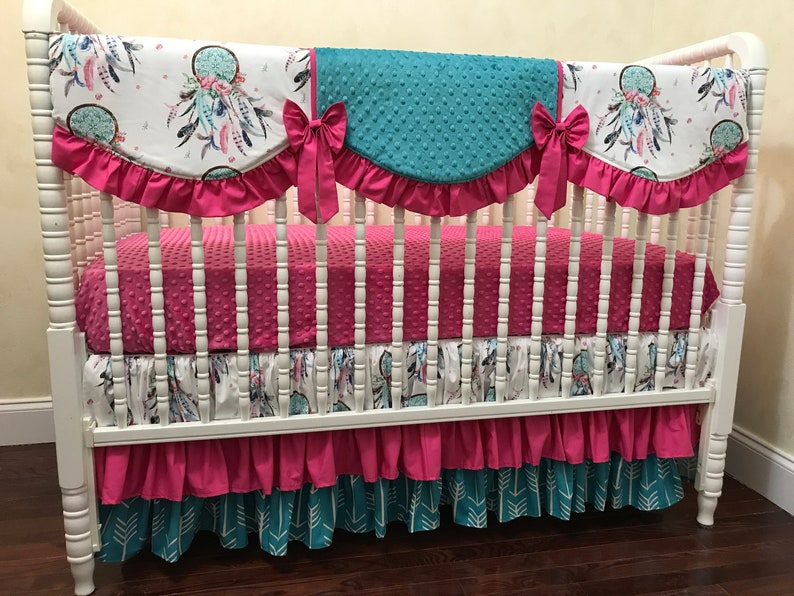 Dream Catcher Baby Bedding Baby Girl Crib Bedding Feathers Etsy